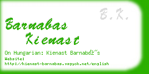 barnabas kienast business card